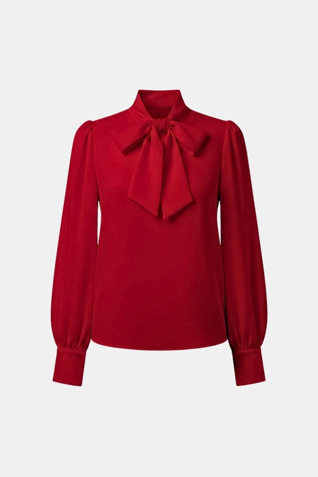 Blouse pour femme à col lavallière et manches longues