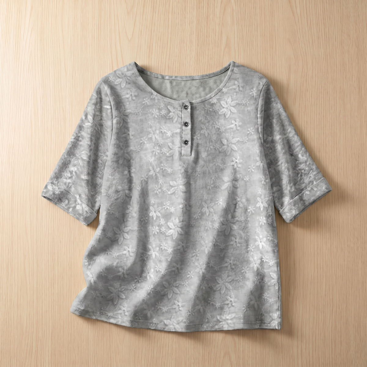 Blouse style vintage à motif floral pour femme – Haut doux, respirant et coupe ample