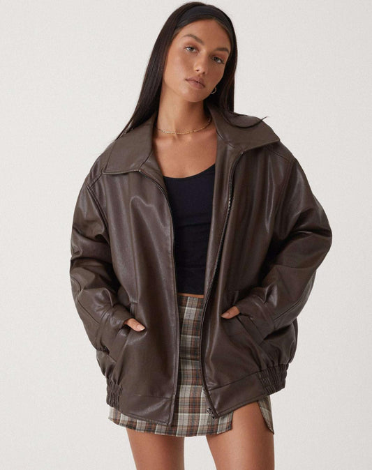 Blouson bomber oversized pour femme
