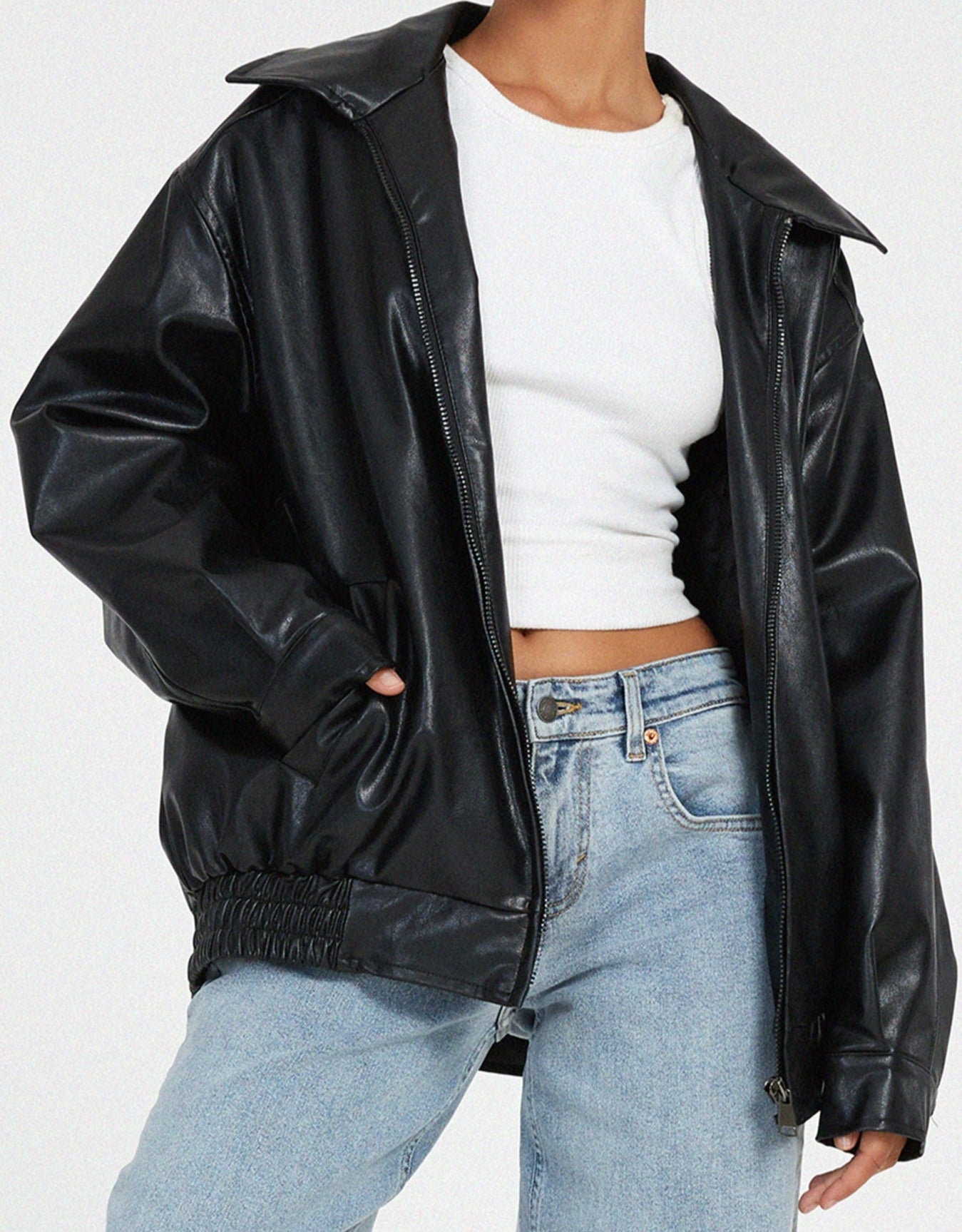 Blouson bomber oversized pour femme