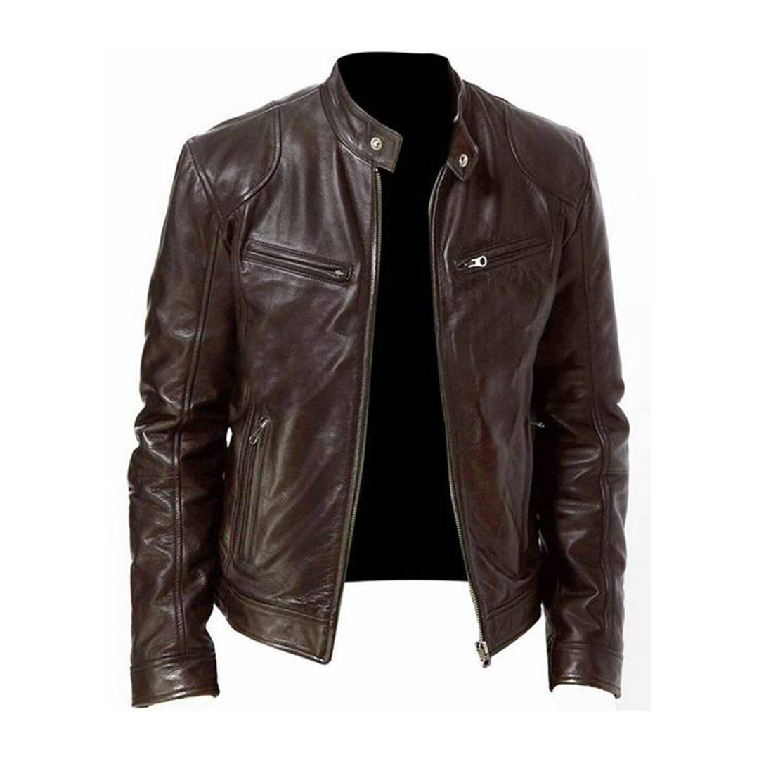 Blouson en cuir pour homme – style élégant pour toutes les occasions