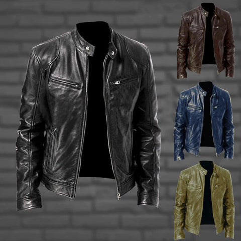 Blouson en cuir pour homme – style élégant pour toutes les occasions