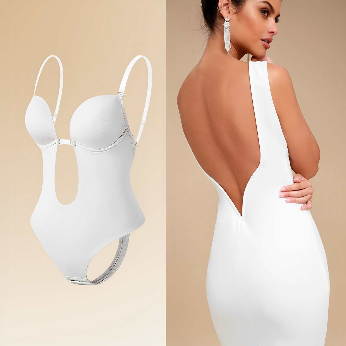 Body soutien-gorge dos-nu pour un maintien invisible