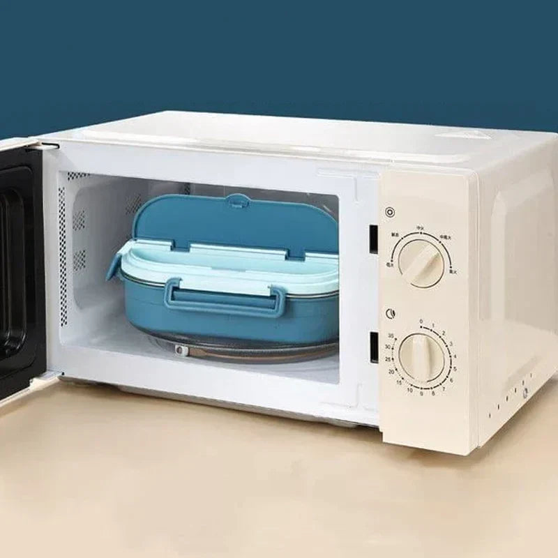 Boîte à lunch isotherme en acier inoxydable pour maintenir les aliments au chaud ou au frais avec compartiments anti-fuites