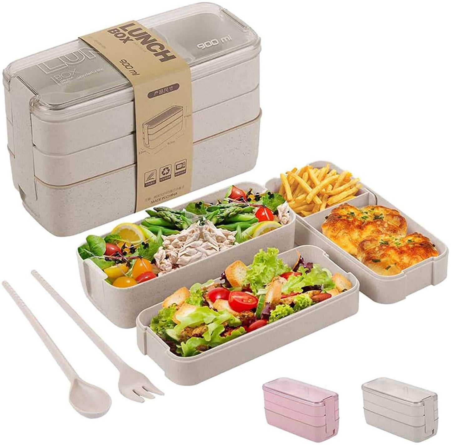 Boîte à repas bento à 3 niveaux