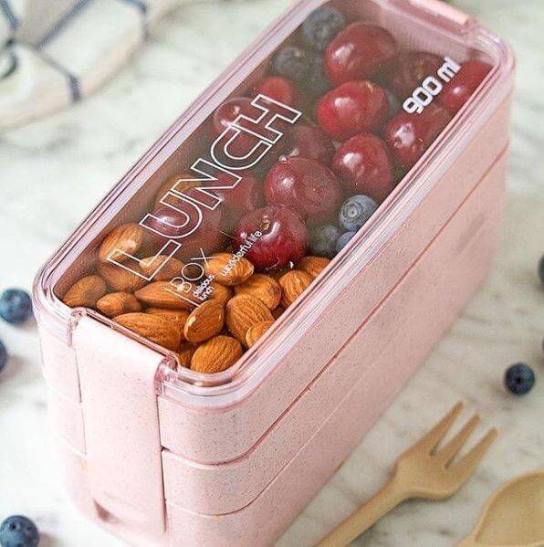 Boîte à repas bento à 3 niveaux