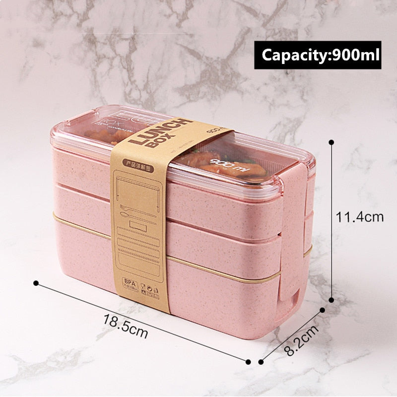 Boîte à repas bento à 3 niveaux