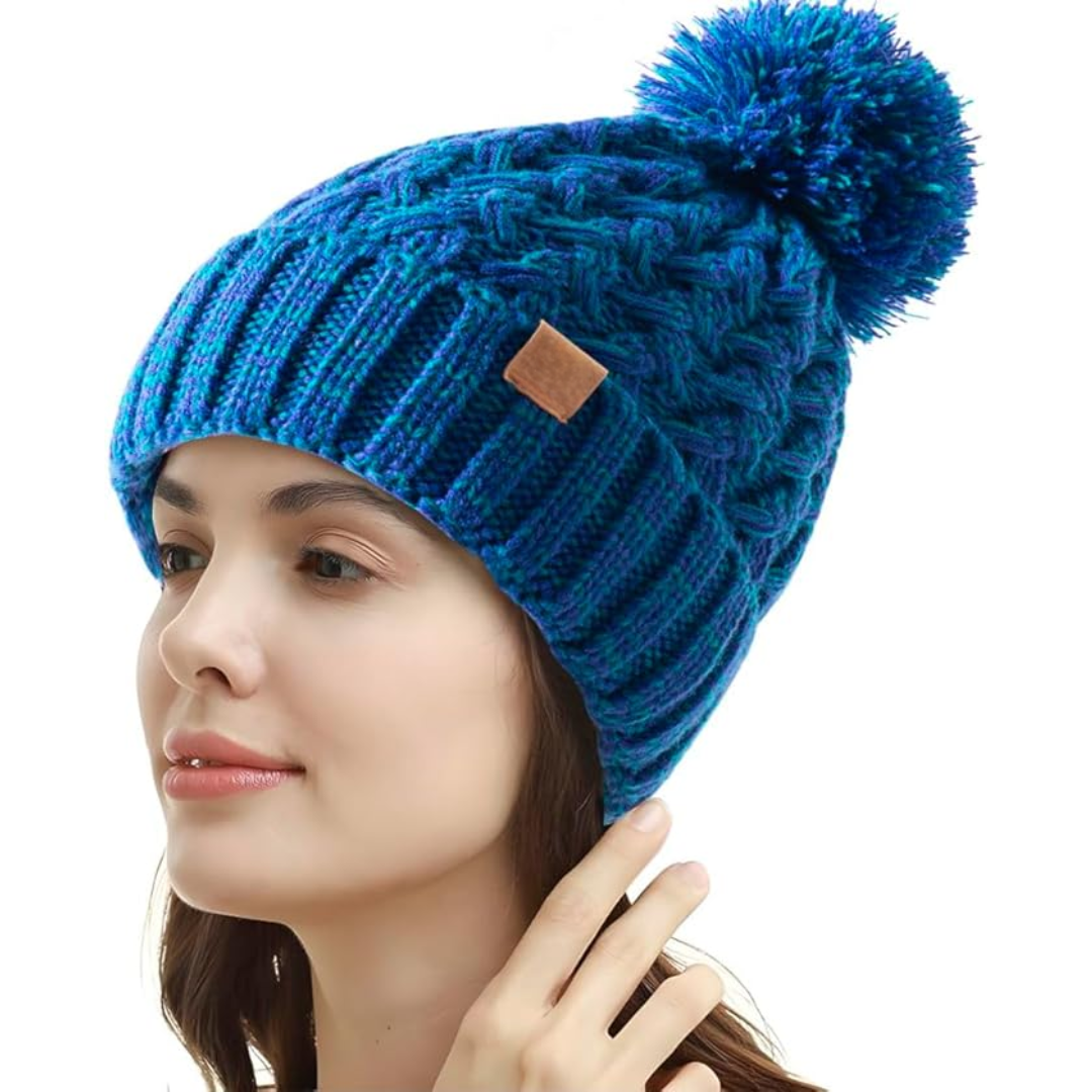 Bonnet d'hiver confortable à pompon