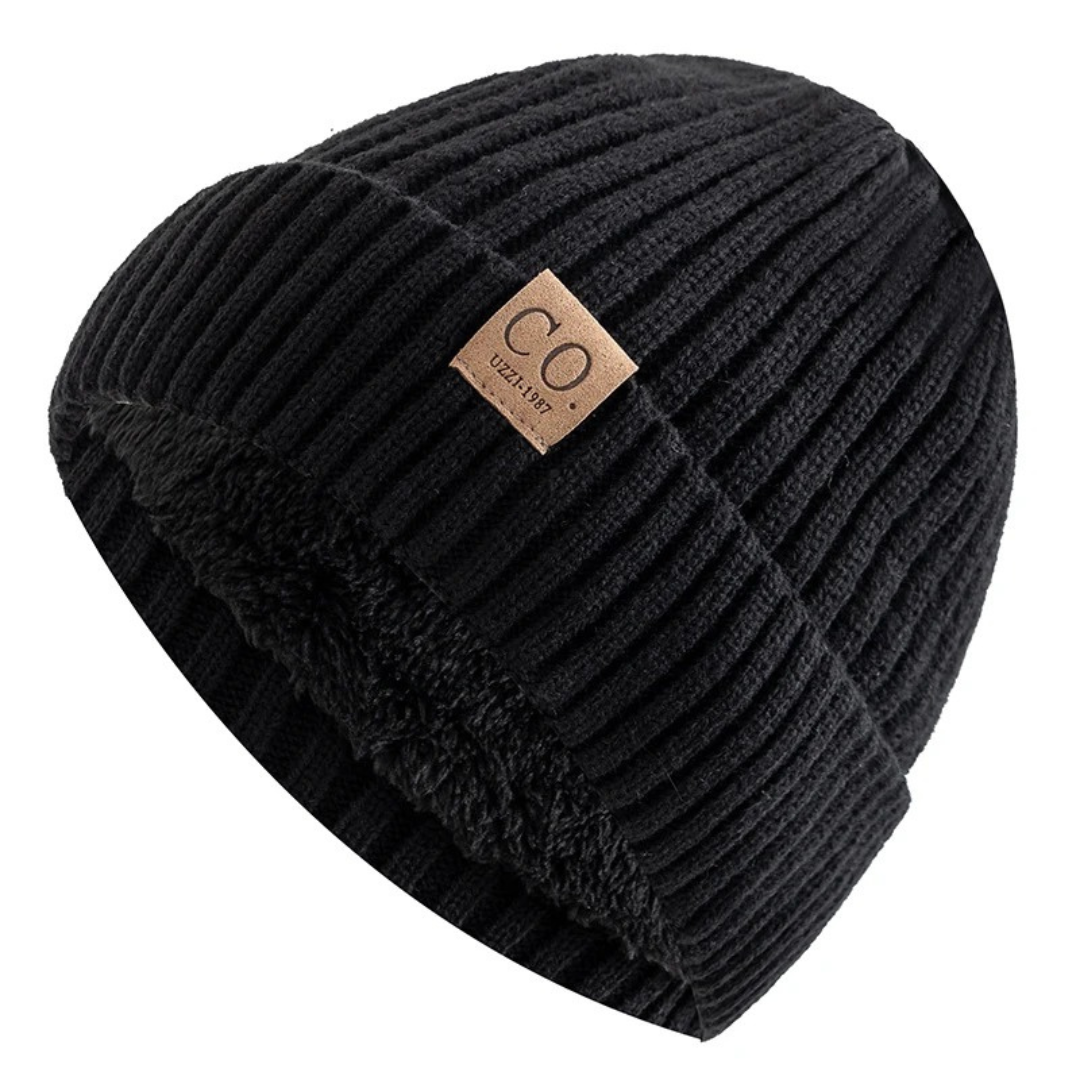 Bonnet en tricot doublé polaire