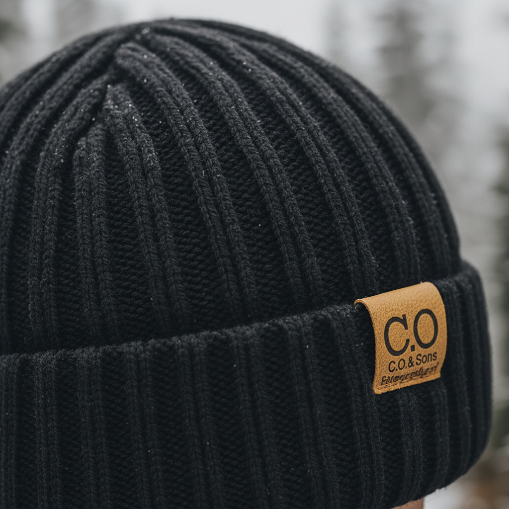 Bonnet en tricot doublé polaire