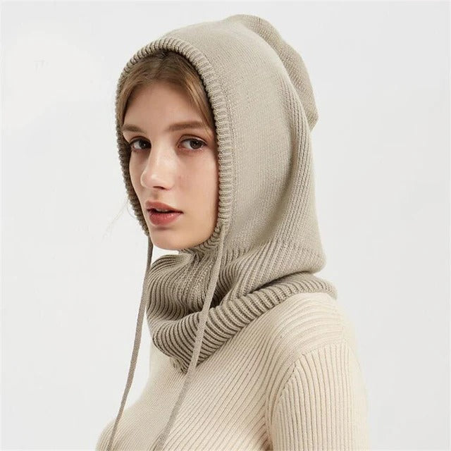 Bonnet tricoté doux en mélange de cachemire pour l'hiver et les journées froides