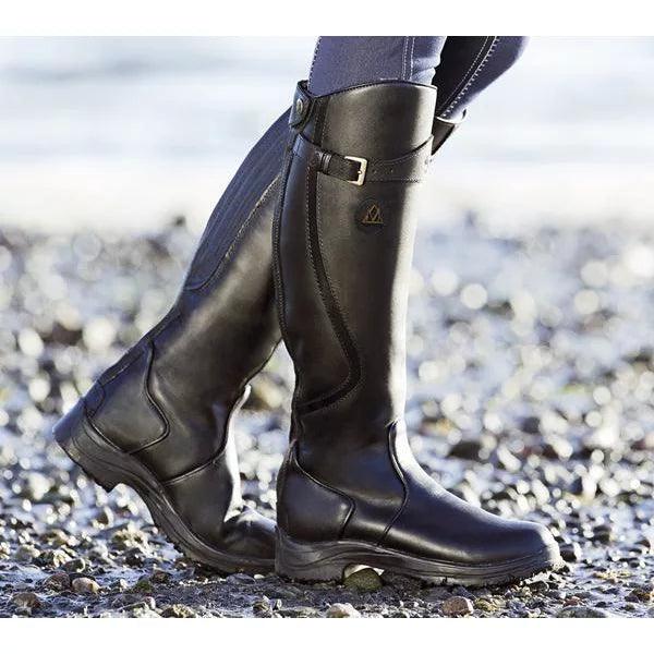 Bottes d'équitation d'hiver imperméables à tige haute avec détail de boucle pour femme