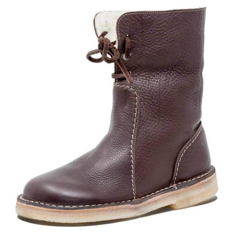 Bottes d'hiver imperméables pour femme avec doublure en polaire et laine