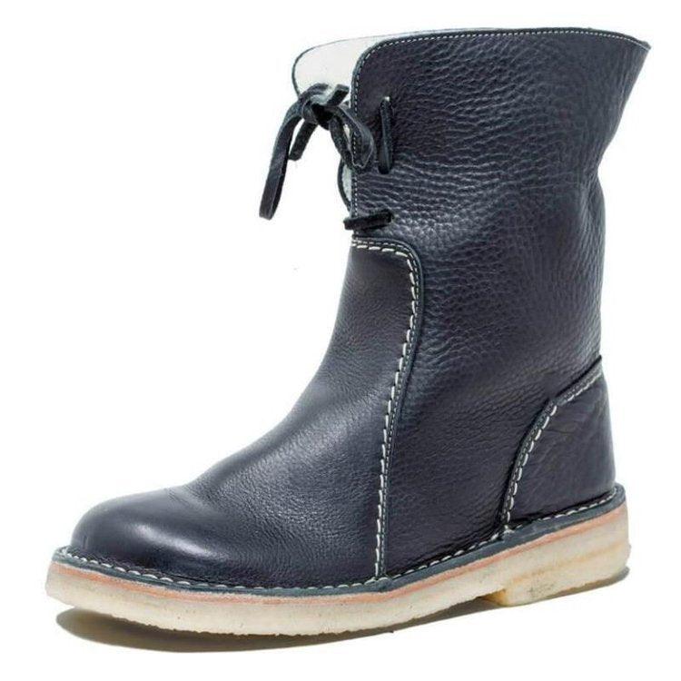 Bottes d'hiver imperméables pour femme avec doublure en polaire et laine