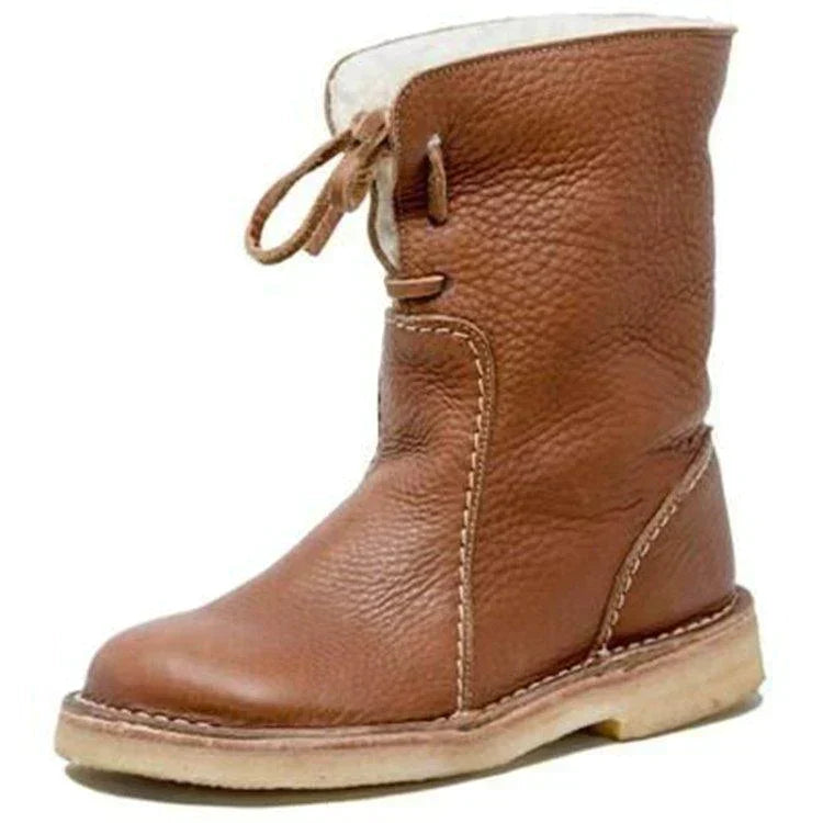 Bottes d'hiver imperméables pour femme avec doublure en polaire et laine