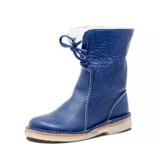 Bottes d'hiver imperméables pour femme avec doublure en polaire et laine