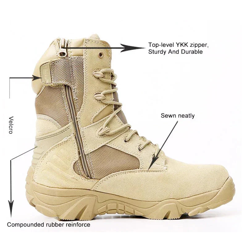 Bottes d'intervention tactiques résistantes pour homme pour aventures en plein air