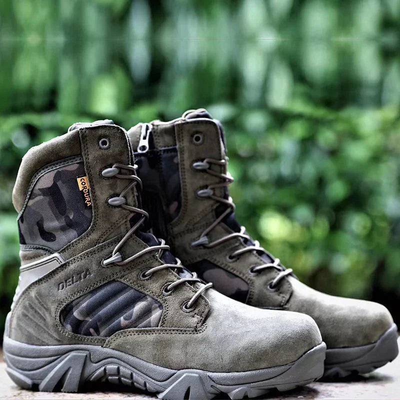 Bottes d'intervention tactiques résistantes pour homme pour aventures en plein air