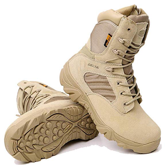 Bottes d'intervention tactiques résistantes pour homme pour aventures en plein air