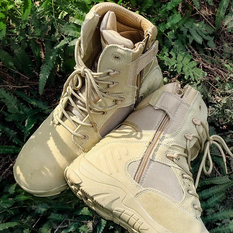 Bottes d'intervention tactiques résistantes pour homme pour aventures en plein air
