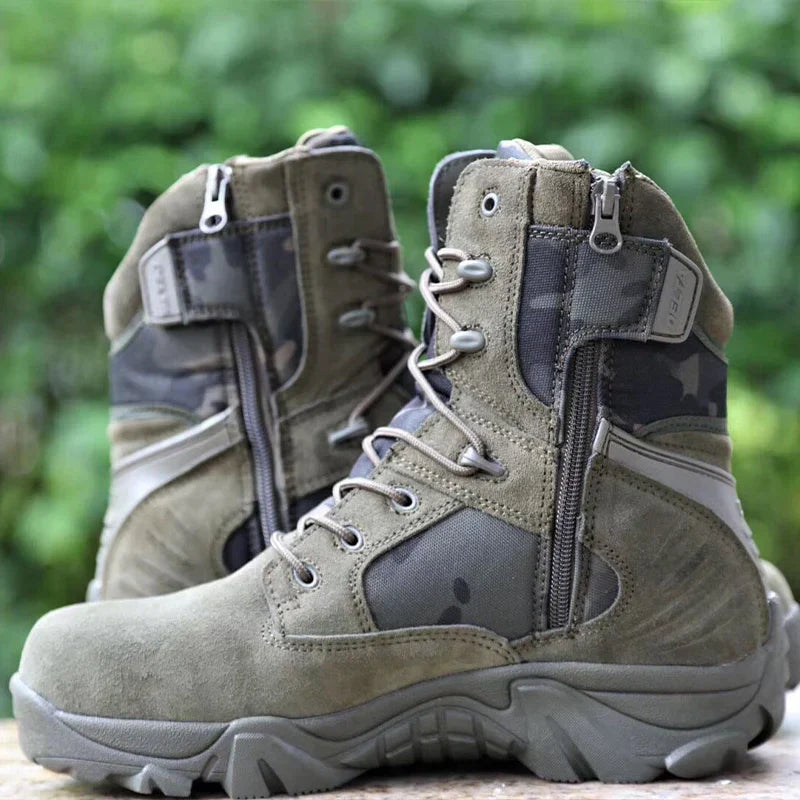 Bottes d'intervention tactiques résistantes pour homme pour aventures en plein air