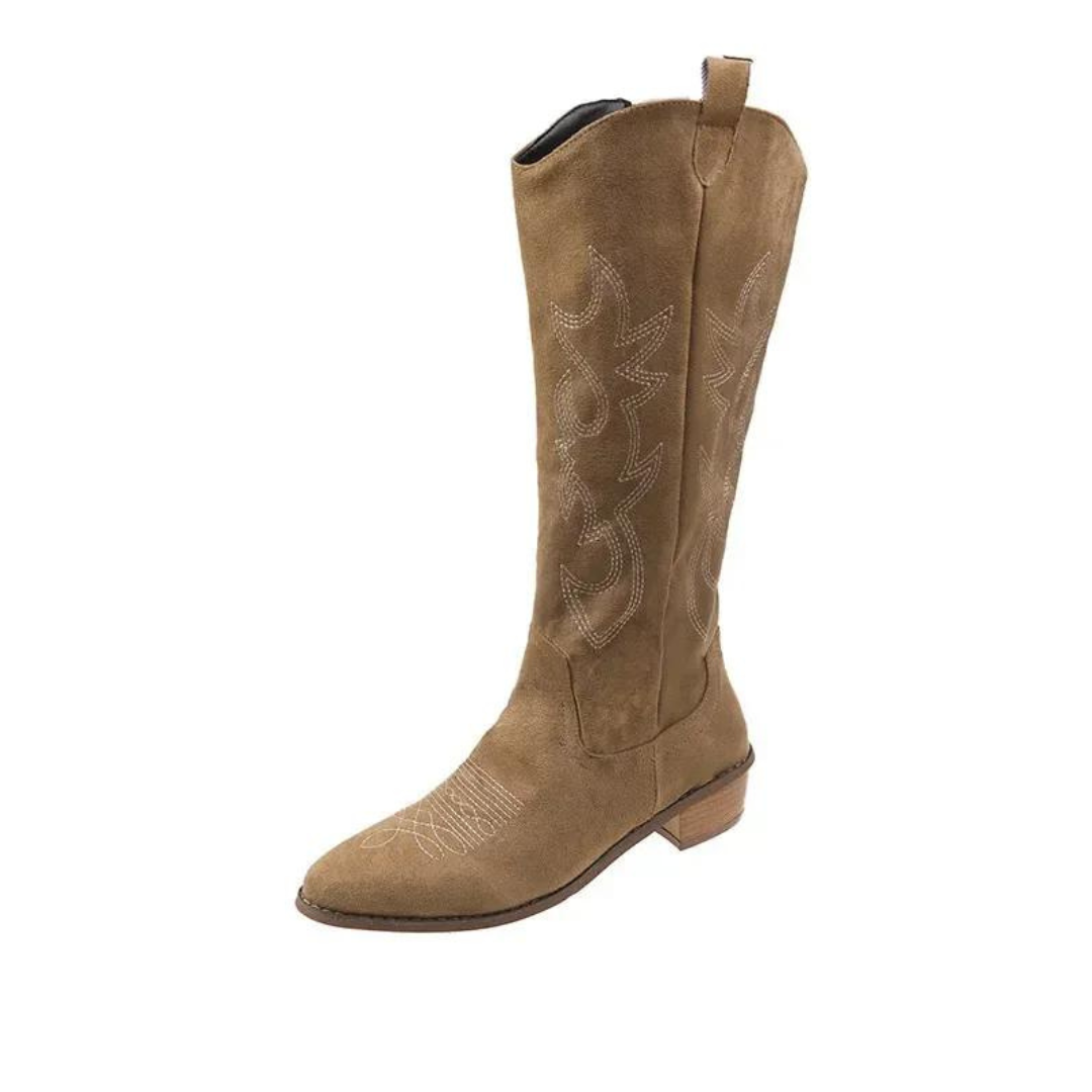 Bottes de cow-boy brodées style western pour femme