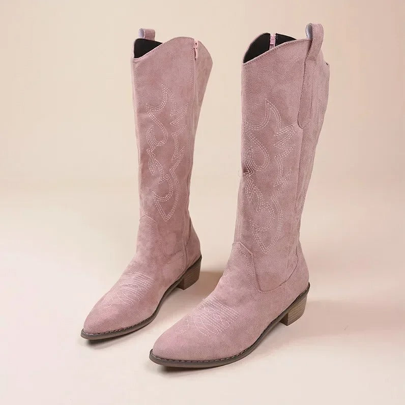 Bottes de cow-boy brodées style western pour femme