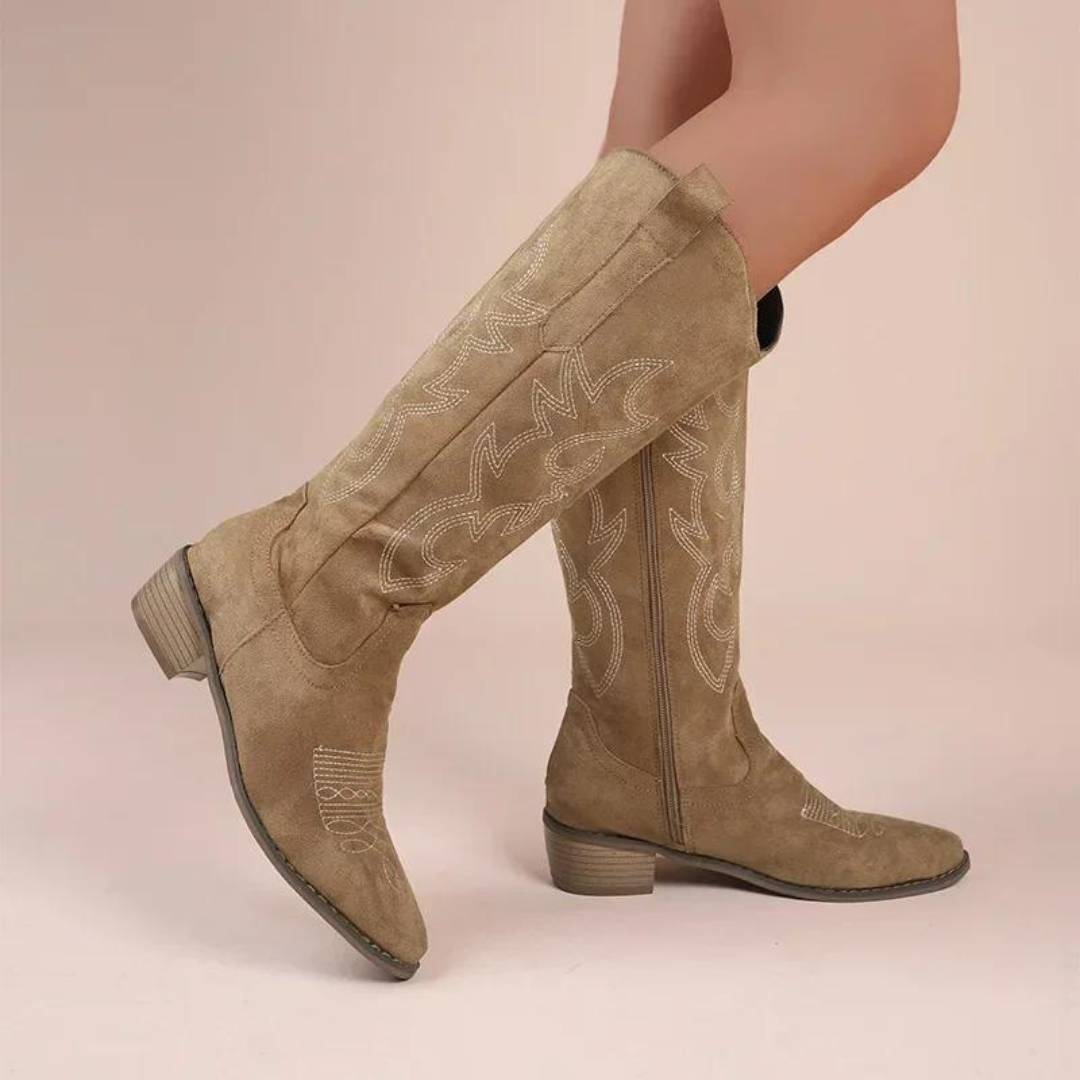 Bottes de cow-boy brodées style western pour femme