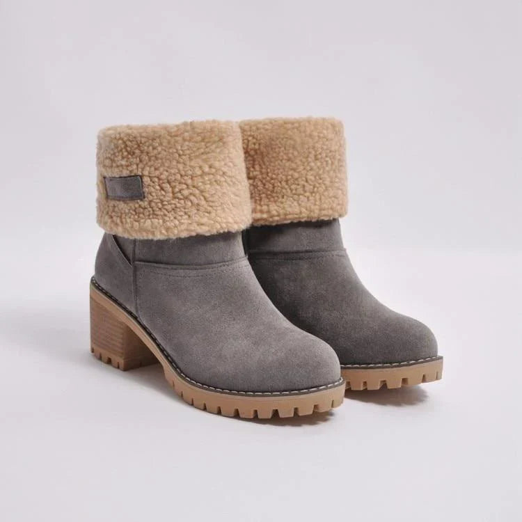 Bottes de neige d'hiver chaudes avec fourrure