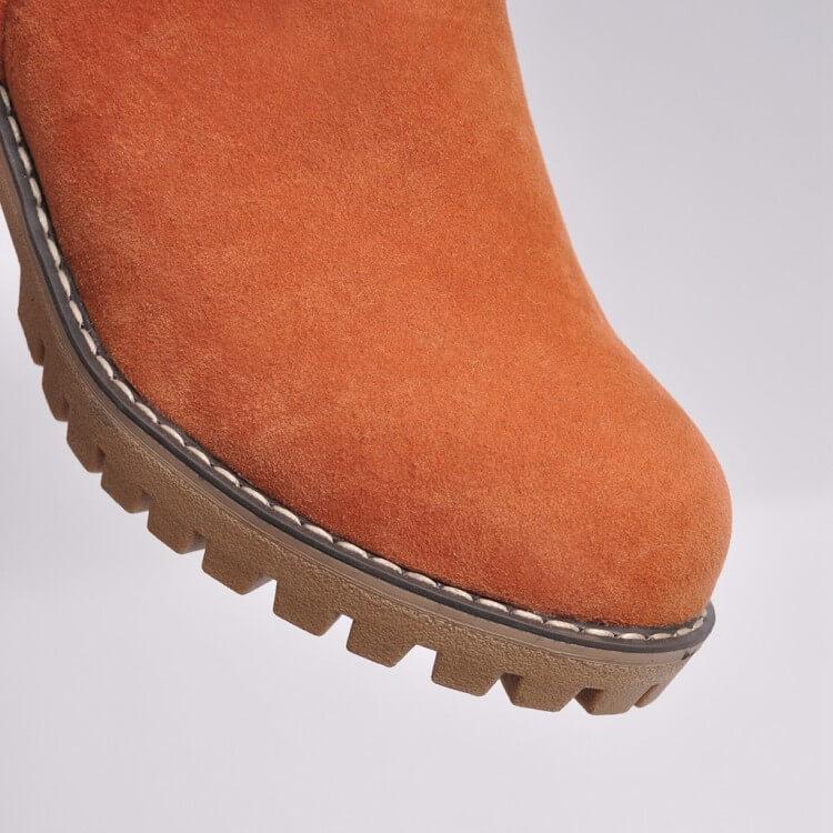 Bottes de neige d'hiver chaudes avec fourrure