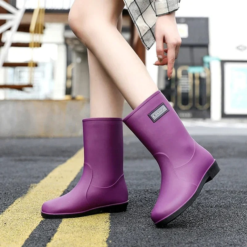 Bottes de pluie mi-hautes pour femme