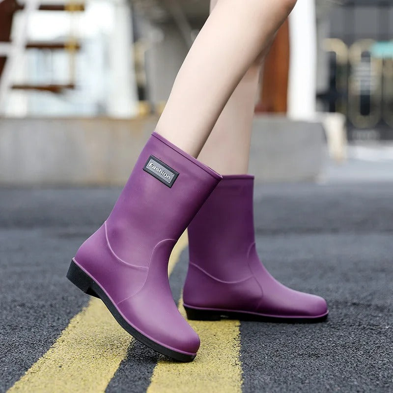 Bottes de pluie mi-hautes pour femme