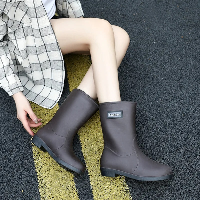 Bottes de pluie mi-hautes pour femme