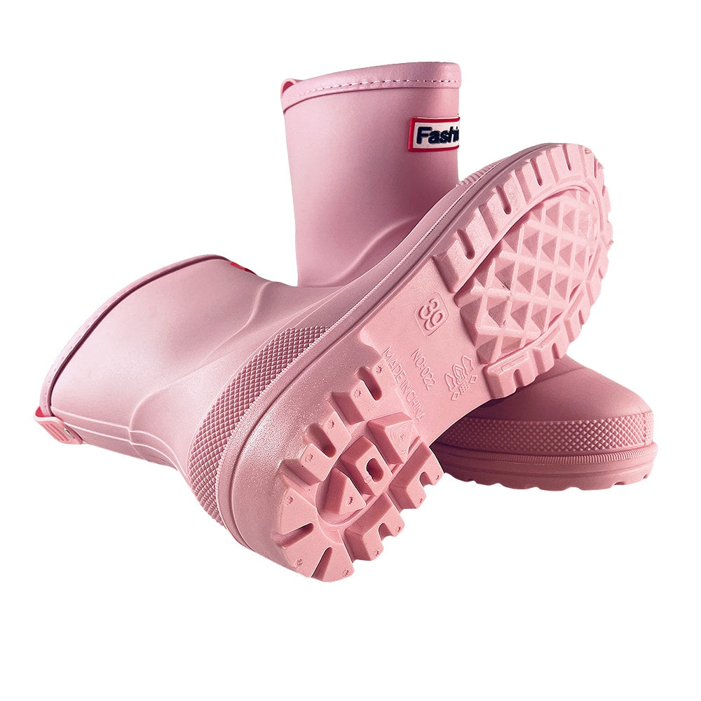 Bottes en caoutchouc pour femme modèle noir ou rose