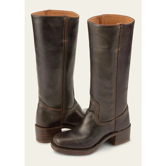 Bottes hautes pour femme à bout carré et talon bloc stable
