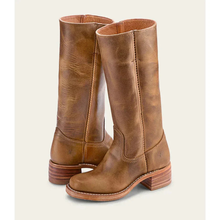 Bottes hautes pour femme à bout carré et talon bloc stable