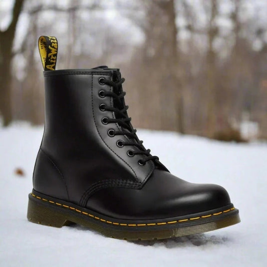Bottines à lacets et semelle crantée