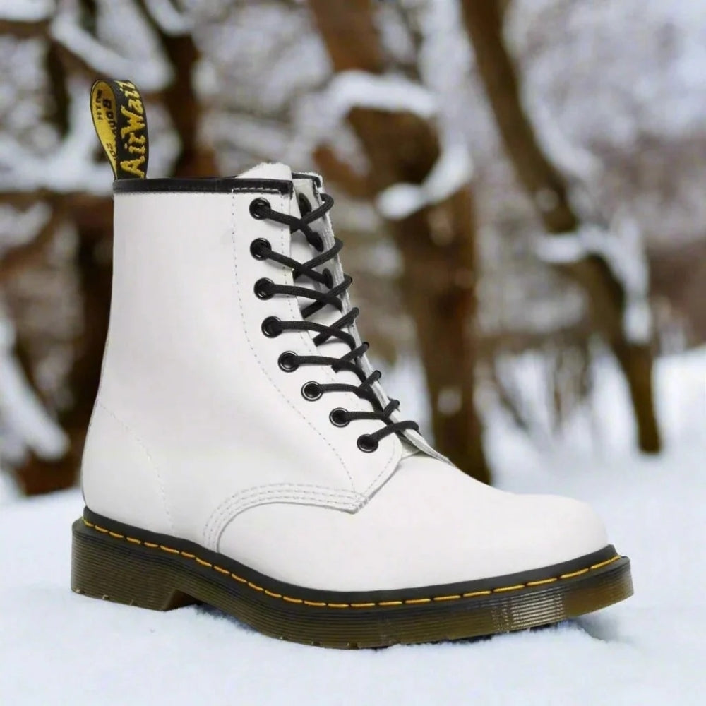 Bottines à lacets et semelle crantée