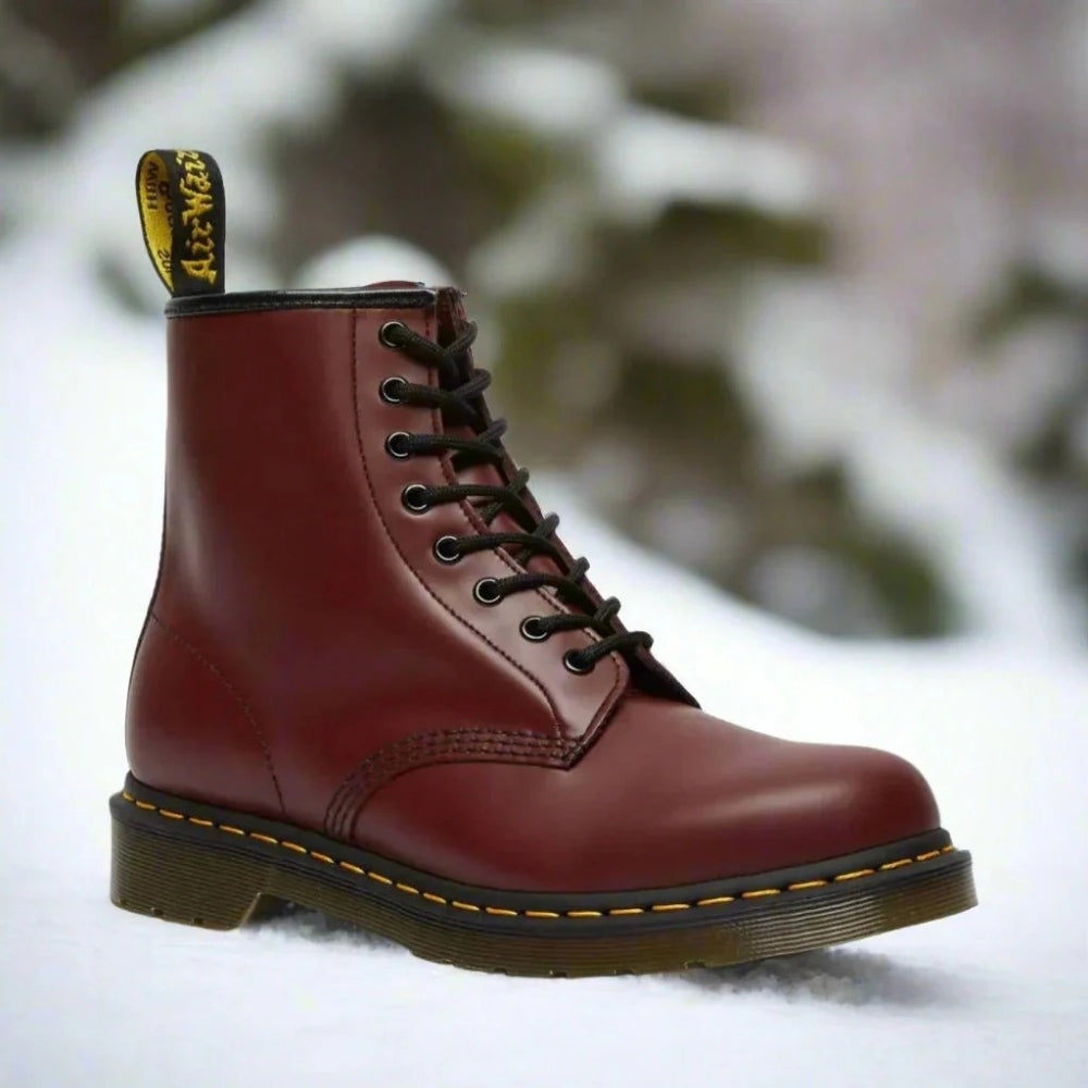 Bottines à lacets et semelle crantée