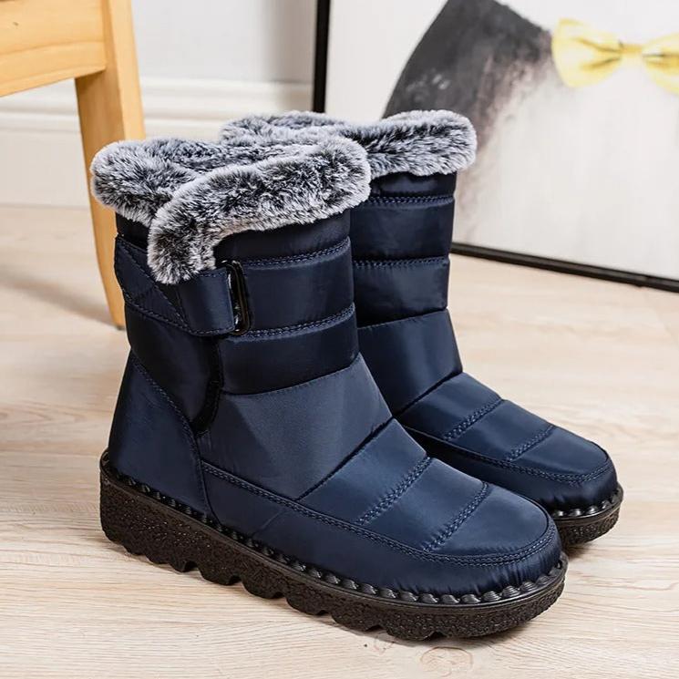 Bottines chaudes pour femme avec doublure en fausse fourrure