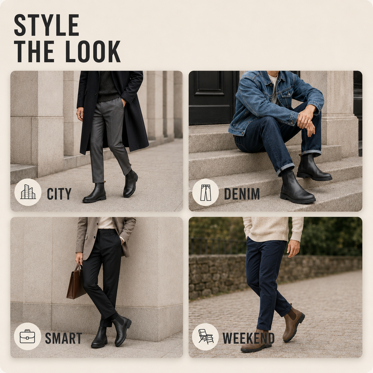 Bottines Chelsea confortables