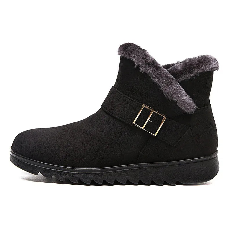 Bottines d'hiver en daim, élégantes et confortables