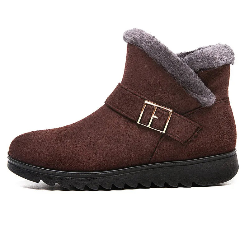 Bottines d'hiver en daim, élégantes et confortables