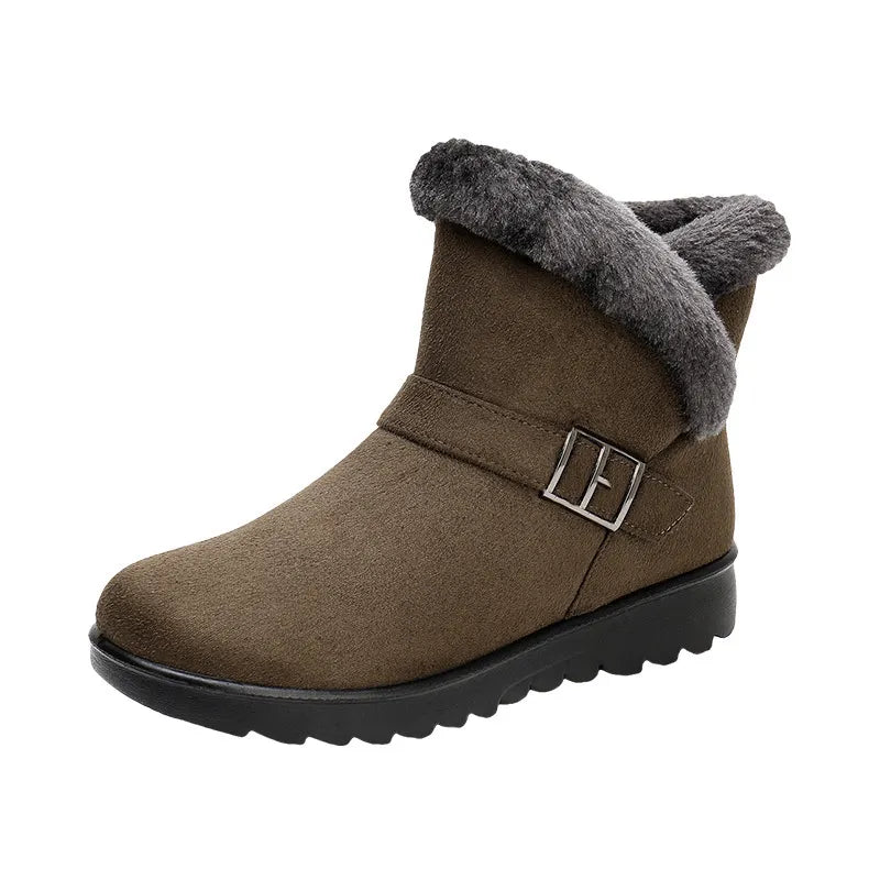 Bottines d'hiver en daim, élégantes et confortables
