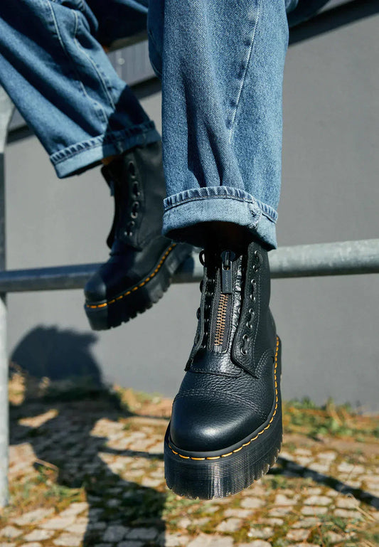 Bottines élégantes en cuir pour femme à talon stable et semelle antidérapante