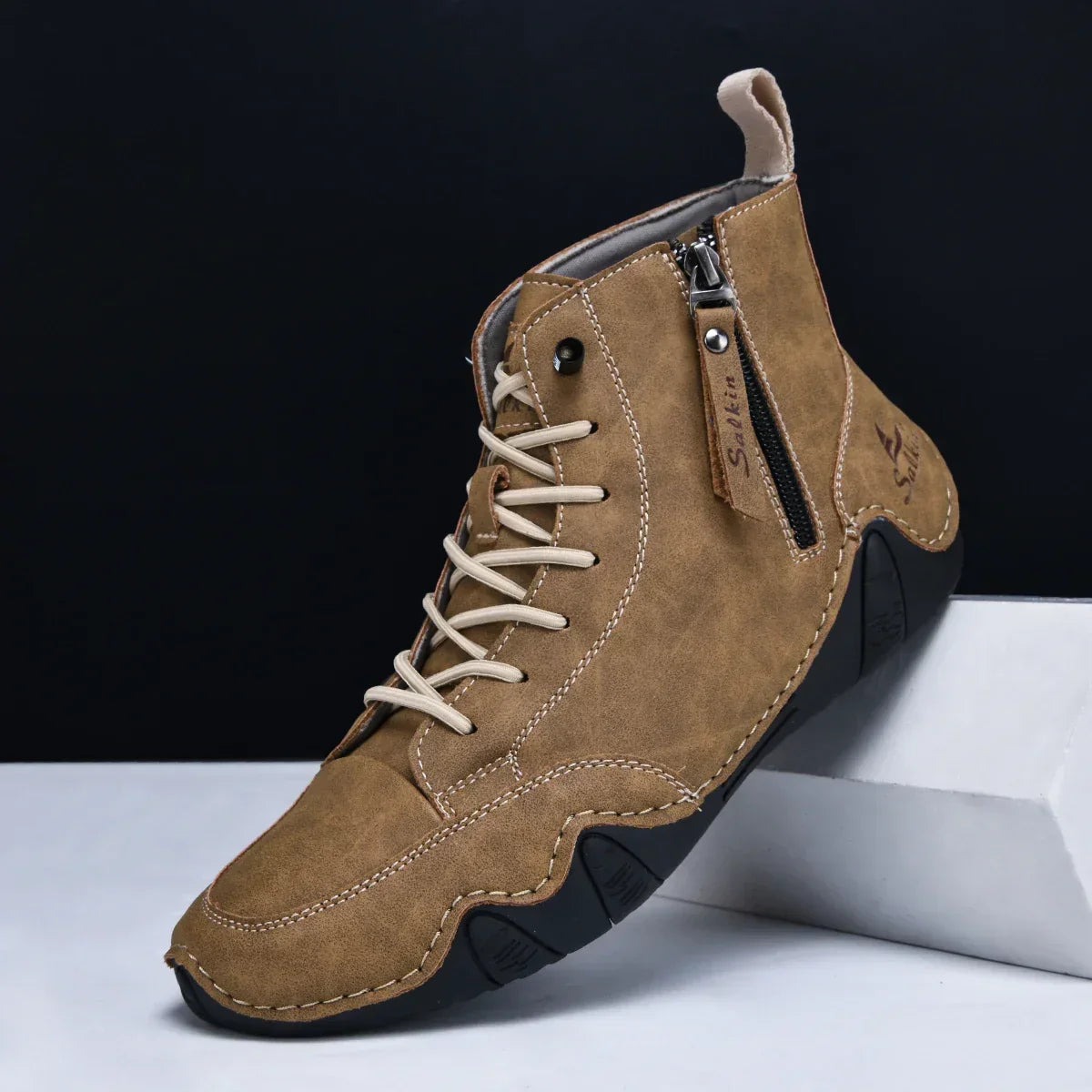 Bottines orthopédiques amortissantes à fermeture éclair