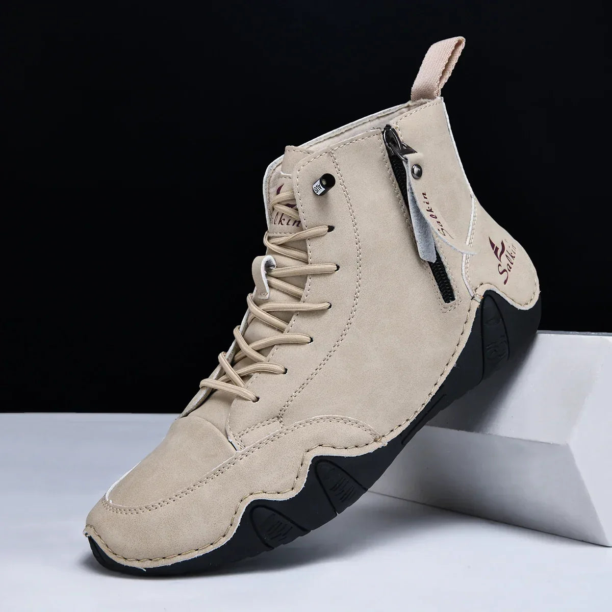 Bottines orthopédiques amortissantes à fermeture éclair