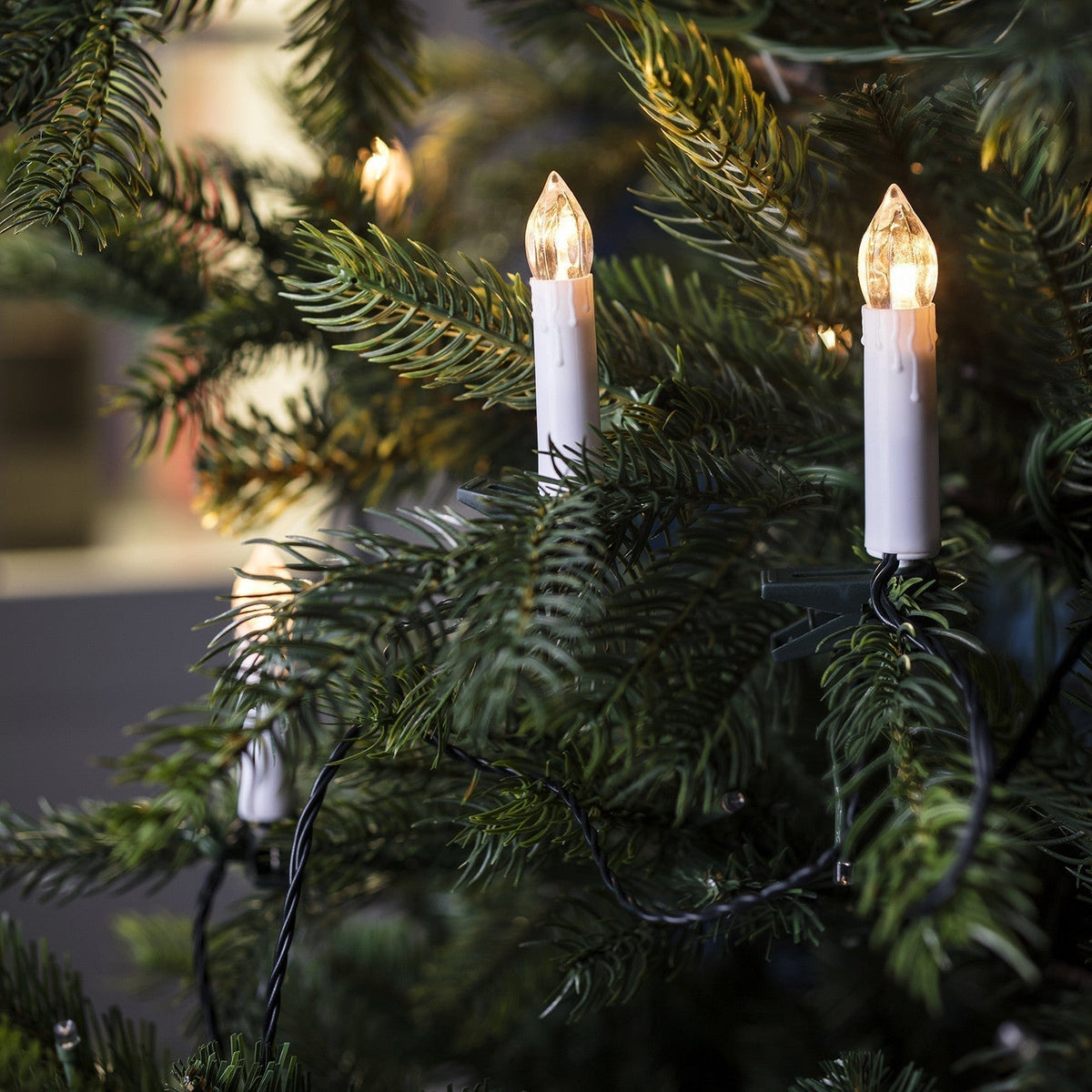 Bougies LED blanc chaud – Décoration de Noël classique pour sapin