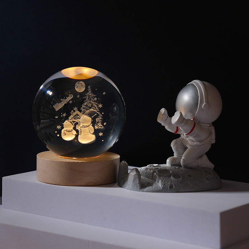 Boule de cristal 3D planète