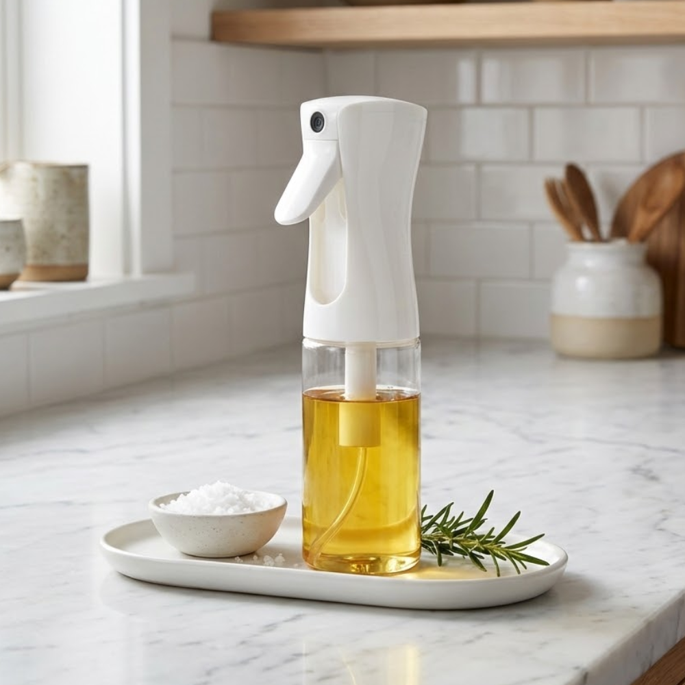 Bouteille spray à huile en verre pour un dosage précis lors de la cuisson